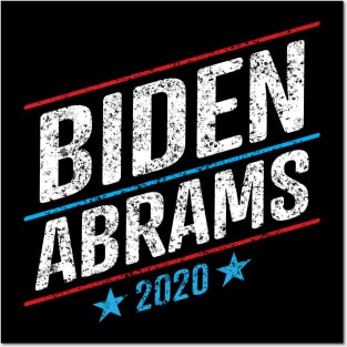 Joe Biden 2020 and Stacy Abrams on the One Ticket. Biden Abrams 2020 Posters and Art